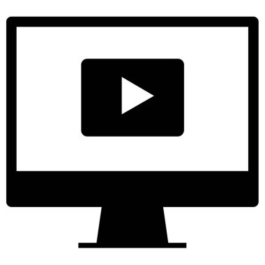 video simgesi, vektör illüstrasyonu 