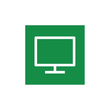 bilgisayar izleme simgesi, vektör illüstrasyonu 