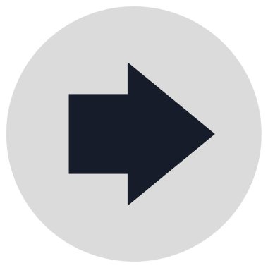 Sağ ok simgesi basit vektör illüstrasyonu  