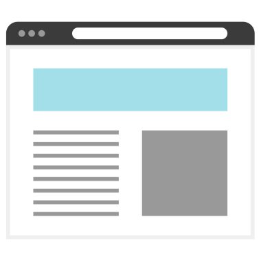 Tarayıcı simgesi soyut arkaplan grubunda izole edildi 