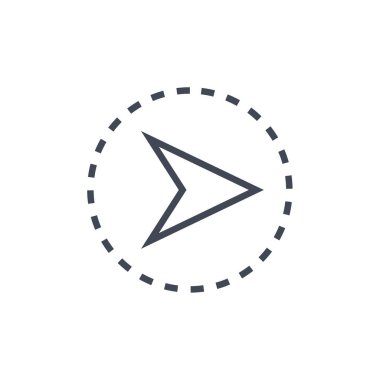 Sağ ok simgesi basit vektör illüstrasyonu   