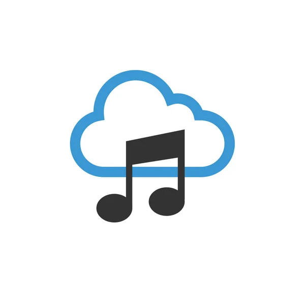 Note Musique Icône Logo Modèle Vecteur — Image vectorielle