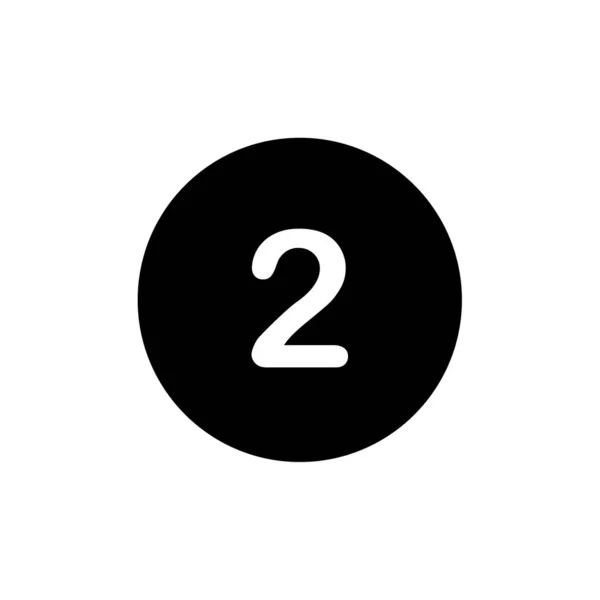 Номер Два Значок Векторна Ілюстрація — стоковий вектор