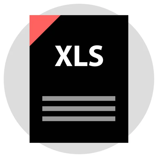 Xls Format Pliku Ikona Wektor Ilustracja Prosta Konstrukcja — Wektor stockowy
