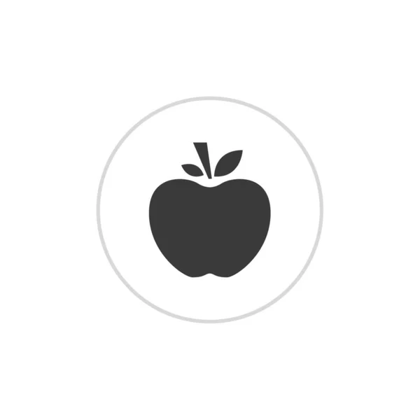 Apfelsymbol Vektor Gefülltes Flaches Zeichen Solides Piktogramm Auf Weißem Symbol — Stockvektor
