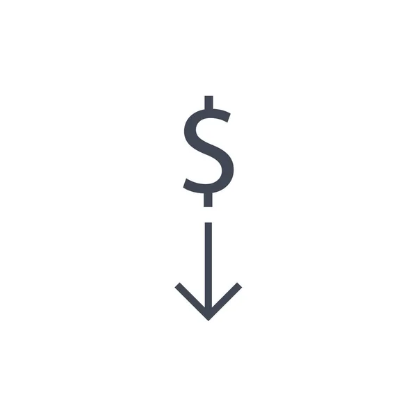 Dollar Sign Icon Vector Illustration — Stock Vector