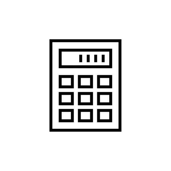 Vektor Ikony Kalkulačky Izolovaný Bílém Pozadí — Stockový vektor