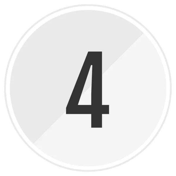 Number Four Icon Vector Illustration — 图库矢量图片