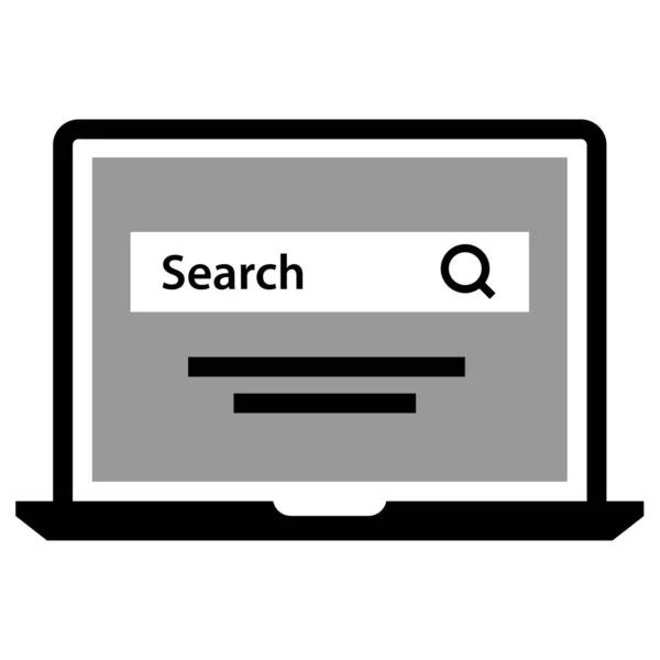 Computer Search Icon Vector Illustration — Stock Vector