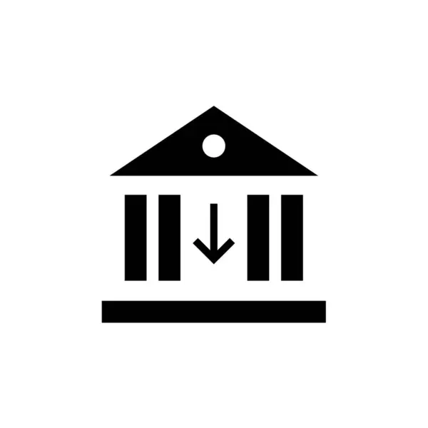 现代银行图标标识的矢量图解 — 图库矢量图片