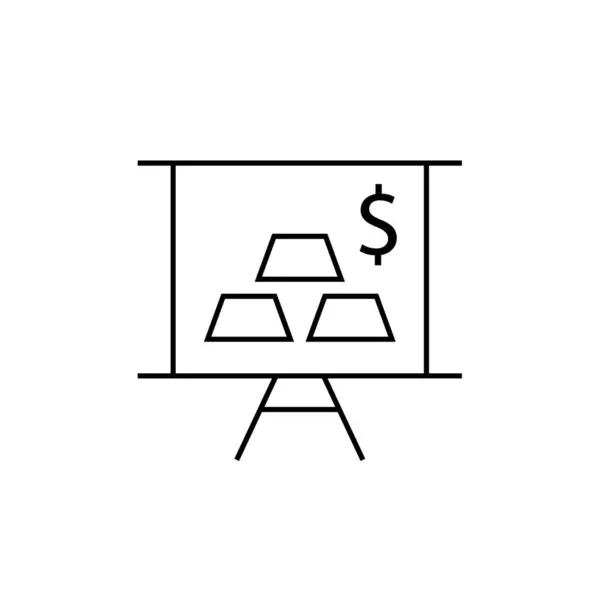 Vector Icono Inversión Empresarial Aislado Sobre Fondo Blanco Signo Transparente — Vector de stock