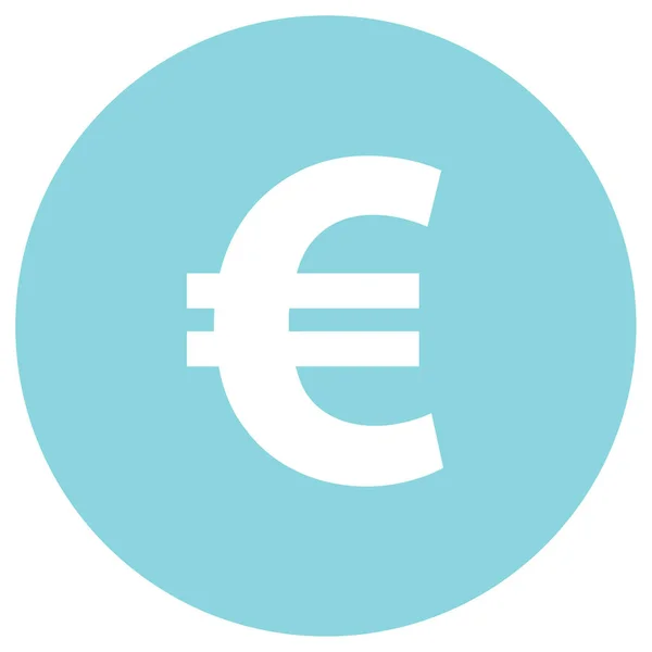 Euro Flat Vektor Symbol — Stockvektor
