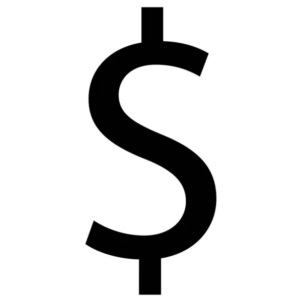Icona Del Dollaro Grafico Semplice Illustrazione Del Segno Denaro Degli — Vettoriale Stock
