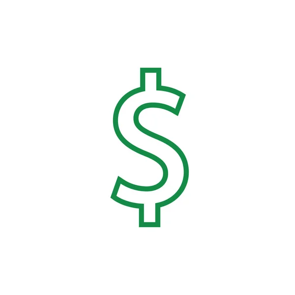 Icône Graphique Dollar Illustration Simple Signe Argent Etats Unis — Image vectorielle