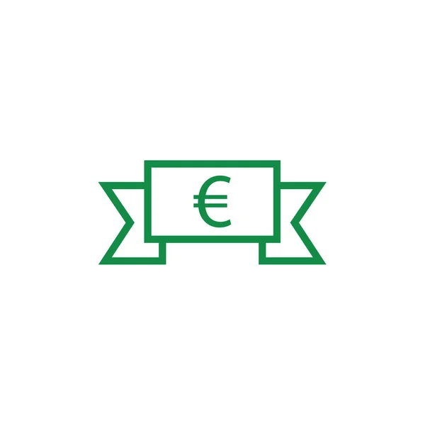 Euró Pénznem Ikonra Vektoros Illusztráció — Stock Vector