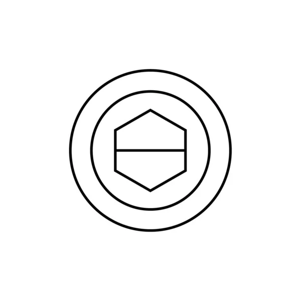 Ícone Geométrico Poligonal Abstrato Ilustração Vetorial — Vetor de Stock
