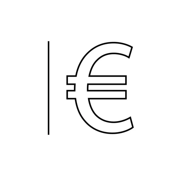 Symbol Měny Eura Znak Eura Vektorová Ilustrace — Stockový vektor