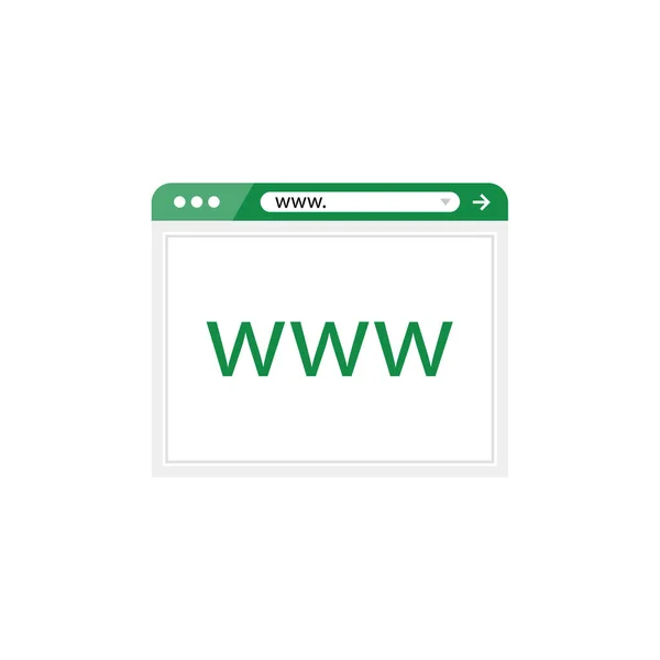 Sitio Web Icono Web Ilustración Simple — Vector de stock