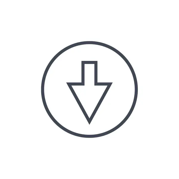 Flecha Simple Icono Vector Ilustración — Vector de stock