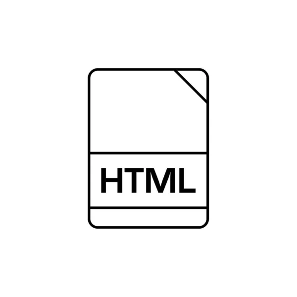 Ilustración Vectorial Del Icono Tipo Documento Archivo Html — Vector de stock
