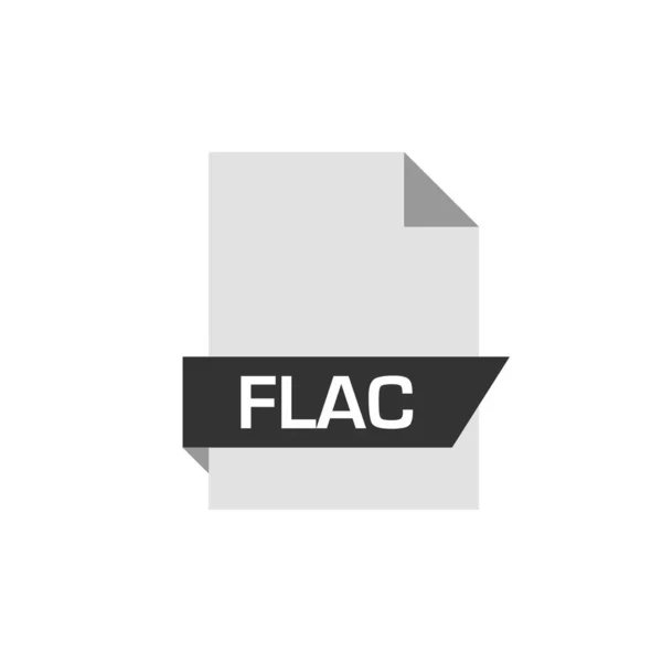 Stock vector flac file icon, vector illustration simple design