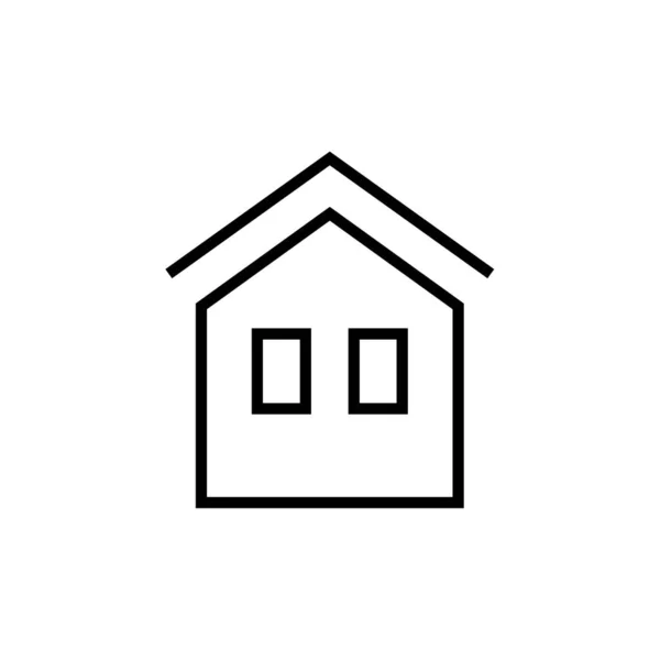 Dvě Okna Realitní Dům Domů Web Ikona Jednoduchá Ilustrace — Stockový vektor