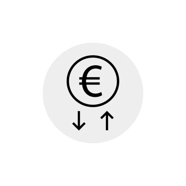 Ikona Měnu Euro Vektorové Ilustrace — Stockový vektor