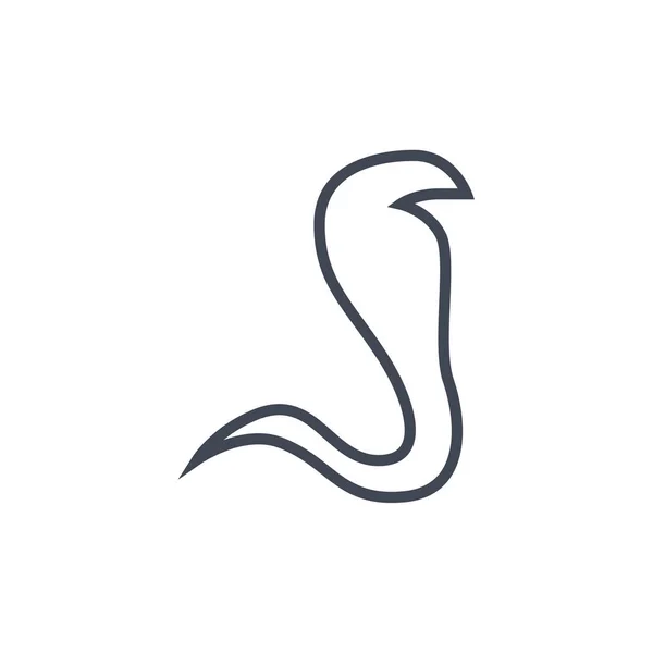 Serpent Cobra Icône Vecteur Culture Égyptienne — Image vectorielle