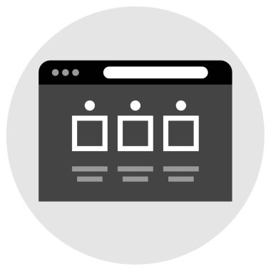 tarayıcı pencere simgesi. düz dizayn. vektör illüstrasyonu. 