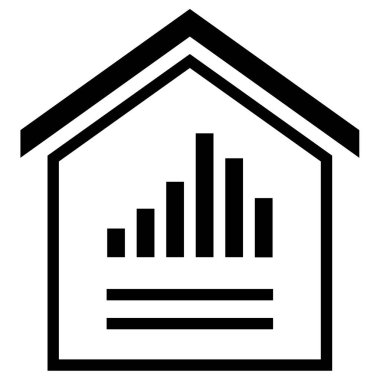 Bar gayrimenkul ev web simgesi basit illüstrasyon