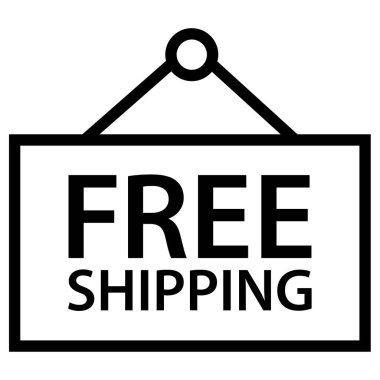 Beyaz ücretsiz teslimat damgası 