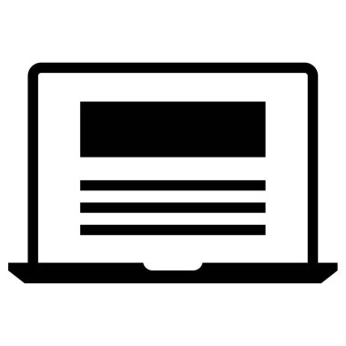 Bilgisayar. Web simgesi basit illüstrasyon