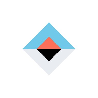 üçgen geometrik soyut vektör logosu tasarımı