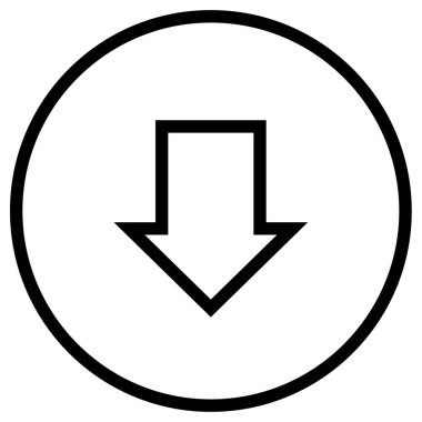 Aşağı ok. Basit resimleme