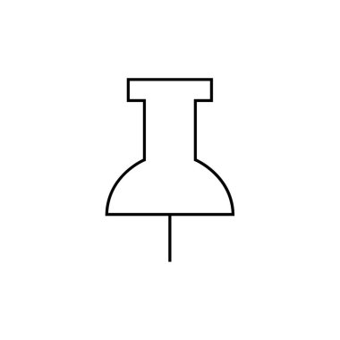 Tek izole edilmiş iğne simgesinin vektör çizimi