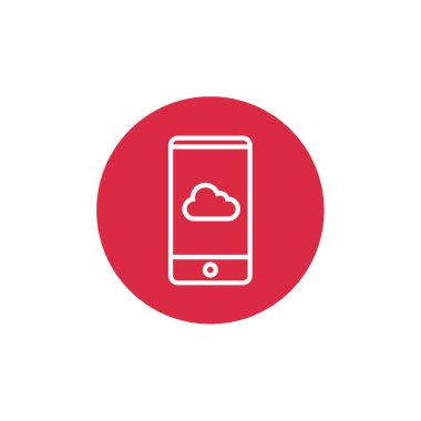 Bulut hesaplama simgesi. düz tasarım, vektör illüstrasyonu 