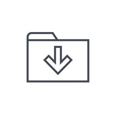 ok aşağı simge vektör illüstrasyonu