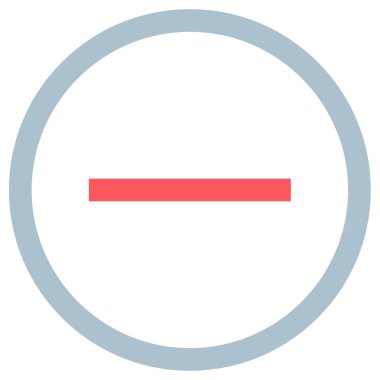 Eksi işareti, vektör illüstrasyonu 