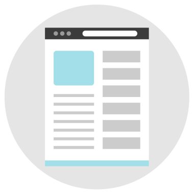 İnternet sitesi. Web simgesi basit illüstrasyon 