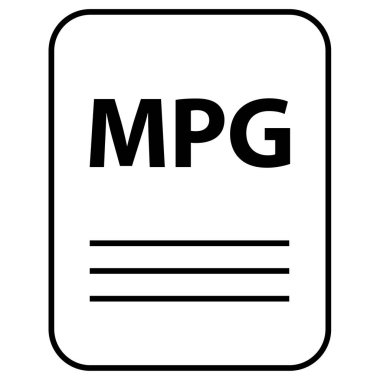 mpg dosya simgesi, vektör illüstrasyonu basit tasarım