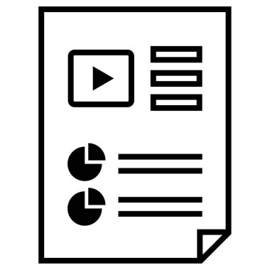 Belge. Web simgesi basit illüstrasyon