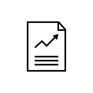 iş grafiği simgesi, vektör illüstrasyonu, düz tasarım taslağı 