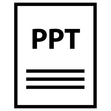 ppt dosya biçimi simgesi, vektör illüstrasyonu