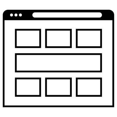 wirefram simgesi vektör illüstrasyonu