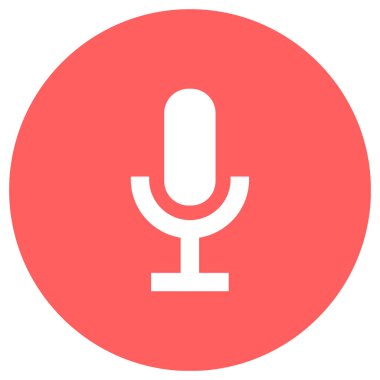 mikrofon simgesi vektör illüstrasyonu 