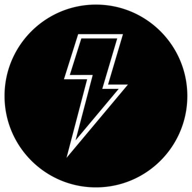 Yıldırım. Web simgesi basit illüstrasyon 