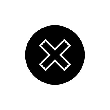 x - cross vektör illüstrasyon simgesi 