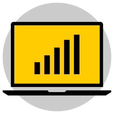 Monitör. Web simgesi basit illüstrasyon