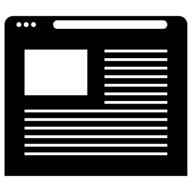 websitesi glyph düz vektör simgesi 