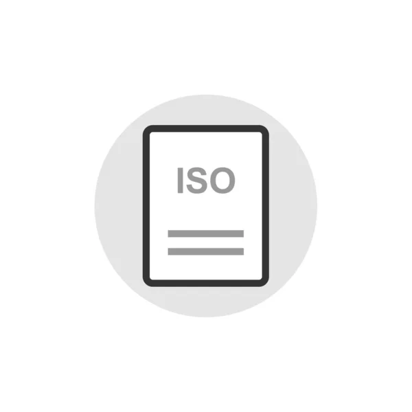 Iso File Format Icon Vector Illustration Simple Design — Stock Vector